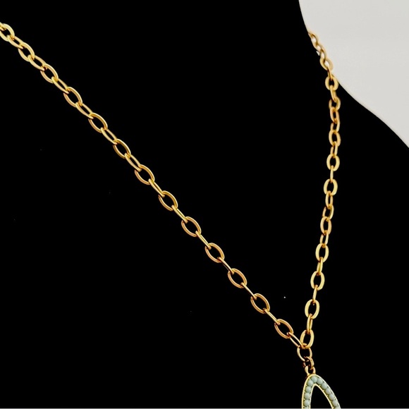 Gold Tone Trunk Up Elephant Necklace - Picture 5 of 10